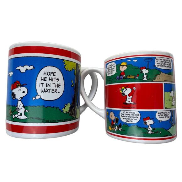 Golf, Gift, & Gallery Peanuts Charlie Brown & The Gang Golf Coffee Estate Mugs - Picture 1 of 12